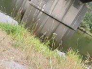 Czech GF Evelyn Neill agrees to have sex for money in view of her cuckold partner outdoors 4