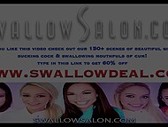 Gina Valentina and other babes POV: Stroking, sucking, and swallowing for lucky guys 5