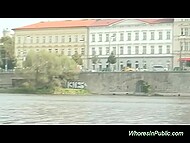 Naughty summer rendezvous leading to public blowjob and sex on the boat 8