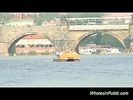 Naughty summer rendezvous leading to public blowjob and sex on the boat 9