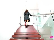 Lesbian MILF Kendra Lust impales Angela White's tight ass with her strap-on 5