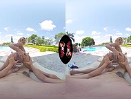 Hot Latina Veronica Leal takes off her tiny bikini and gets on top of the cock in VR video 7