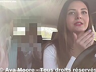 A random guy gets fucked by two girls for the first time in the public park 7