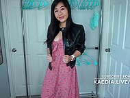 Kaedia Lang's naked spring clothing haul series for devoted fans 11