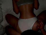 The man gets horny at night when he sees OpheliasDream's white panties 11