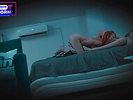 Stepmom Kisscat stuns after her stepson cumming in his stepsister during shared bed sex  5