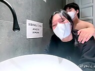 Miuzxc discreetly indulged in a steamy romance with her hubby's mate in the bathroom 8