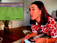 Cheekymz plays FIFA and has her slit banged with a fucking machine at the same time 4