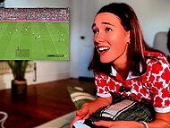 Cheekymz plays FIFA and has her slit banged with a fucking machine at the same time 9
