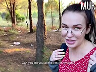 Sporty Russian jogger Toma Mur meets a stranger in the park and agrees on a quickie with him 4
