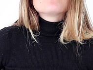 Kalyssy's heaving cleavage coaxes you to expel your semen on them 7