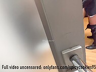 Slutty wife's cheating revealed by cuckold hubby as he entered the kitchen and saw her affair with a colleague 9