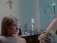 Tiffany Tatum and Zazie Skymm, hot lesbian nun teenagers, indulge in erotic fingerplay and spicy tongue action 9
