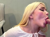 Blondessa, trapped within a washing machine, felt pleasure from her stepbrother's dick drilling her from behind 9