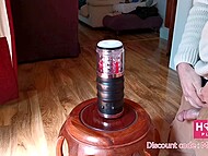 Horny dude Ilikeitlots unpacks and tests his new male sex toy from the net 4