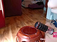 Horny dude Ilikeitlots unpacks and tests his new male sex toy from the net 7