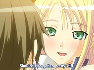 Naughty Hentai blonde with huge boobs copulating with her BF in classy doggy and cowgirl styles 6