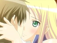 Naughty Hentai blonde with huge boobs copulating with her BF in classy doggy and cowgirl styles 7