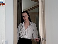 Winsome manager Hannah Kim 69 satisfied the horny owner with her pussy twice 5