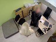 Blanche Bradburry succumbs to the loan manager's advances and lets him fuck her for money 4