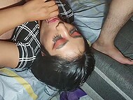 Cheating wife Karla Love's neighbor devours cum from her ass in a recorded porn video 4