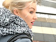 German amateur Dad's Louder has nothing against to be romped till creampie at the train station 9