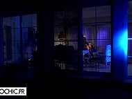 Anal whore Yasmine takes part in an intimate act with her husband and his best friend to get double penetration 8