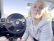 PaolaBlaze's paying cab fare with a blowjob landed a messy facial from MaxBlaze 10
