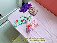New Latina maid Electra Dominica showed her shorts collection to the aroused boss 9