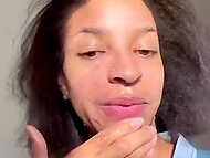 Foxybrown2025 getting her pretty face dirty with jizz POV compilation 10