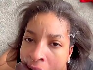 Foxybrown2025 getting her pretty face dirty with jizz POV compilation 5