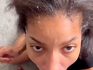 Foxybrown2025 getting her pretty face dirty with jizz POV compilation 6