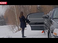 Passionate male Max Dior impresses Vanessa Decker with awesome cunnilingus before fucking her on a winter evening 4