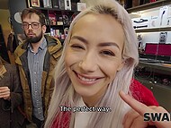 Veronica Leal, Charlie Dean, and Fibi Euro swapped it up in a sex shop, resulting in a hardcore threesome 4