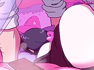 LewdFroggo's Pillow Princess porn of the big-tittied wench taking immense dick into her slit 5