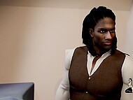 Arab woman receives clerical sexual services from a pastor during an airplane business trip 8