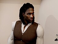 Arab woman receives clerical sexual services from a pastor during an airplane business trip 9