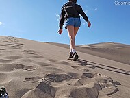 CosmicKitti unleashes her wild side in the desert, showcasing the beauty of nude travel in her mesmerizing vlog, ending with a steamy masturbation scene 7