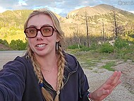 CosmicKitti unleashes her wild side in the desert, showcasing the beauty of nude travel in her mesmerizing vlog, ending with a steamy masturbation scene 9