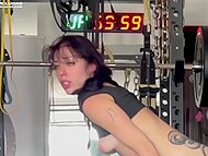 Fake trainer Purosangue Lucas indulges in a rough bout of sexy fitness with an ink-etched brunette woman in the gym 11