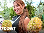 Latina hottie with cute tits Melissa Lujan gets a fiery bang from a lustful pickuper 11