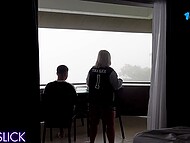 Tina Slick Official was almost caught by the hotel stuff during her balcony sexual session with Daddy Zeus Official 4
