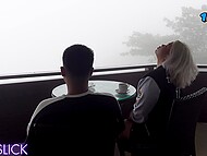 Tina Slick Official was almost caught by the hotel stuff during her balcony sexual session with Daddy Zeus Official 5