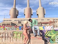 Horny Latin dude Alberto Blanco thrusts his cock into tight ass of Latina MILF on the beach 7