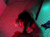 Shameless Asian girlfriend Obokozu sucks hr man's dick and swallows cum in the club restroom 6