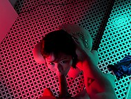 Shameless Asian girlfriend Obokozu sucks hr man's dick and swallows cum in the club restroom 7