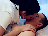 Caring MILF teacher visits her sick student and helps him recover with her own method 10