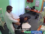 Czech hottie Billie Star moaning with pleasure during special sexual treatment in the fake hospital 9