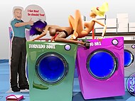 3D animation buxom blonde can't help having multi-hole debauchery with dicks, dildos and lezzies 11