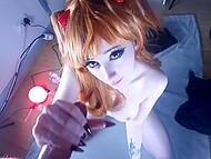 Filthy teen redhead Miss Moons dominates her slave for trying to kiss her 11